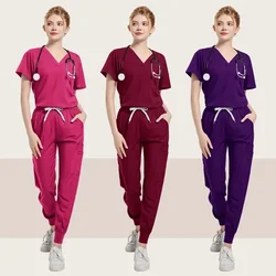 Hot Sales Scrub Sets Women Lab Coat Healthcare Operating Room Surgical Gown Breathable Workwear Hospital Accessories Nurse Scrub