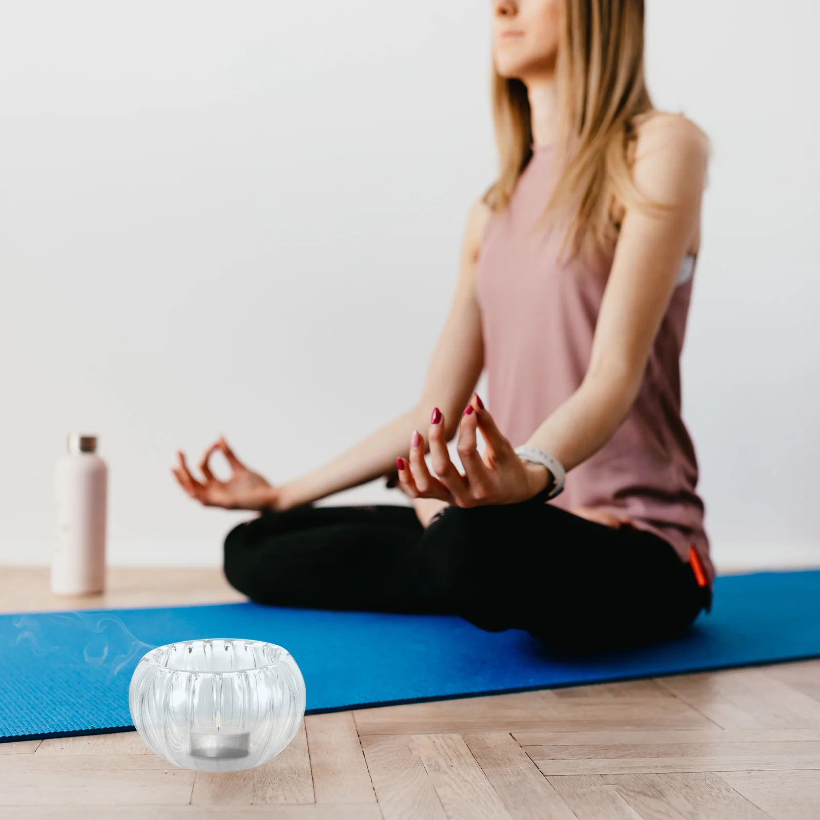 Taza de aromaterapia de vidrio, aspecto transparente Simple, forma de calabaza para uso duradero y taza de belleza