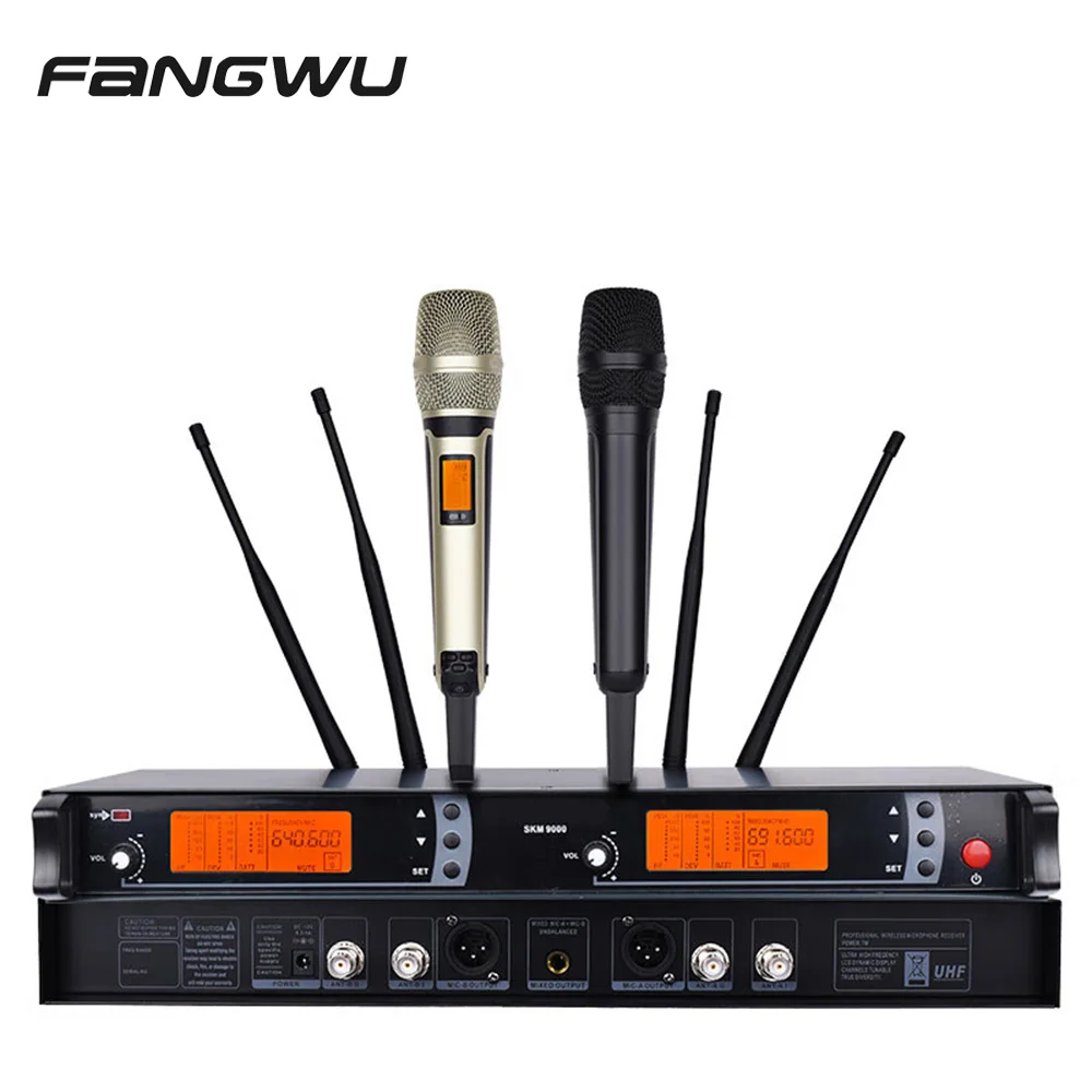 2026 Professional UHF Single-Transmitter Dual-Microphone Wireless Stage Performance Home KTV Bar Karaoke True Dual-Microphone Se