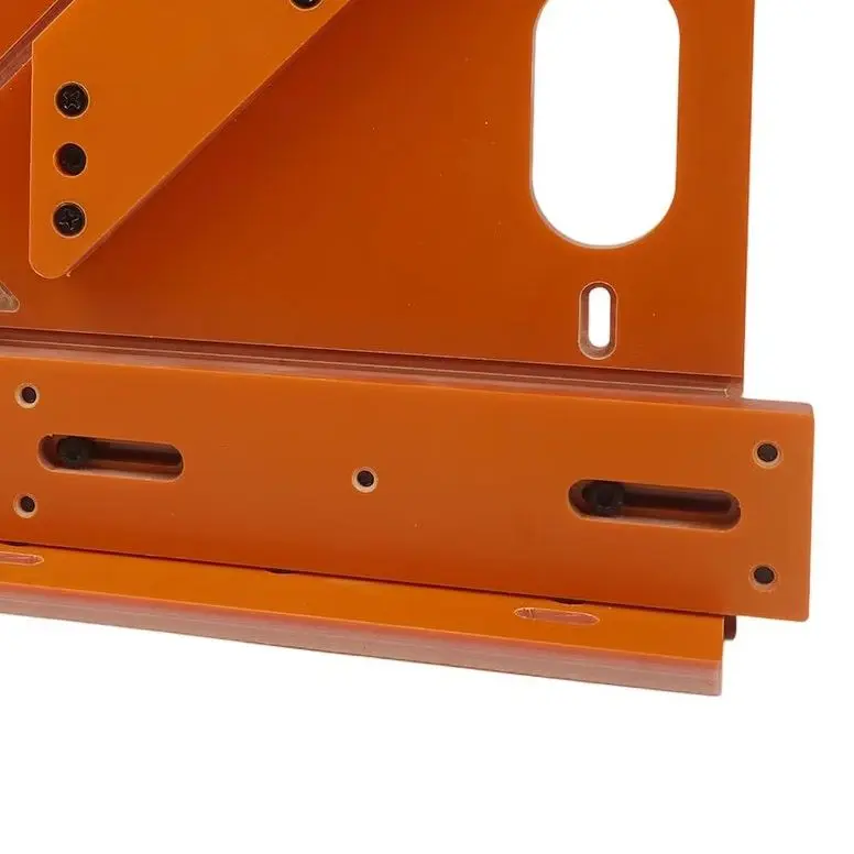 Orange Bakelite Table Saw Bottom Plate Frame 45 90 Degree Cutting Guide Tool For Decorative Thread And Door Window Frame Install