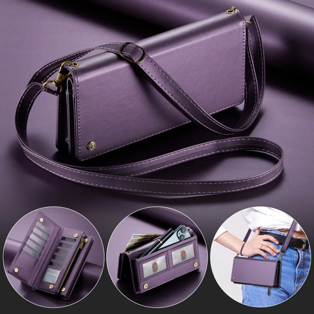

Multi 9 Cards Universal Wallet Phone Bag For Xiaomi 17 Ultra 17T 15T Pro 15 14 13 Size 21cm*10.5cm*4cm Crossbody Phone Pocket
