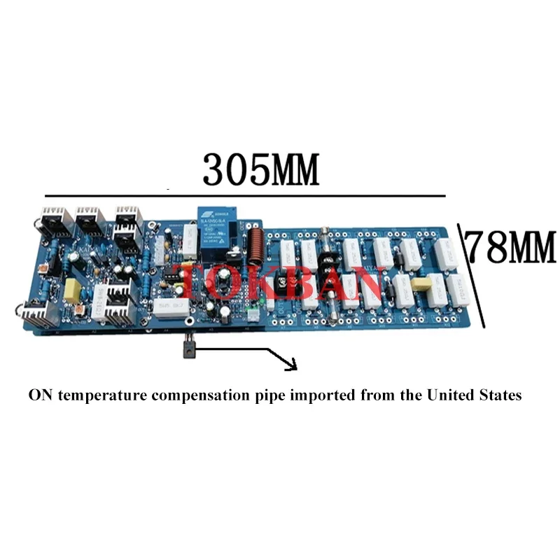 Tokban 1300w Mono Power Amplifier Board Toshiba Transistor A1943 C5200 IC 5532/2068 High Power Low Noise HIFI Audio Amplifier