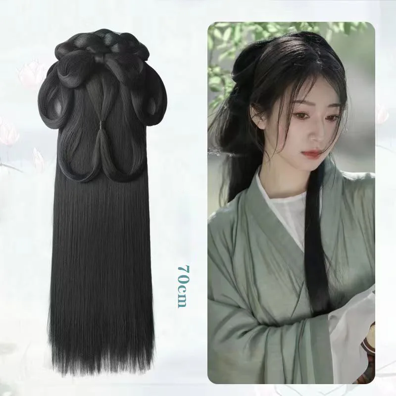 Orihan-Peluca de Hanfu de Estados en guerra chinos Para Mujer, disfraz de moño Chuyu, Disfraces de Anime Para Halloween