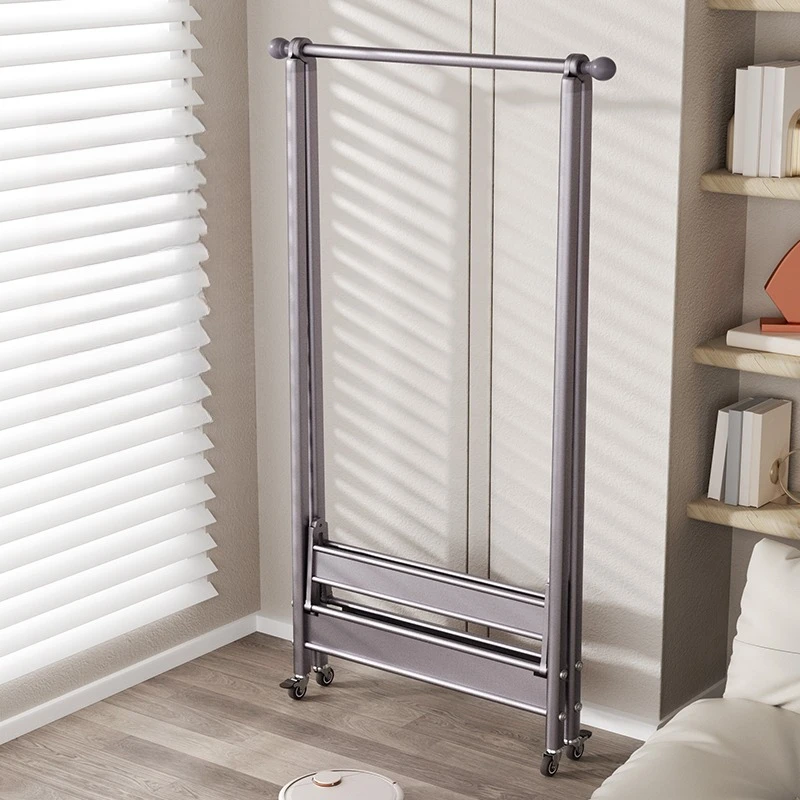 علاقة غرفة النوم، قابلة للإزالة للاستخدام المنزلي، سميكة وجريئة على الأرض، رف تجفيف بسيط بقضيب واحد