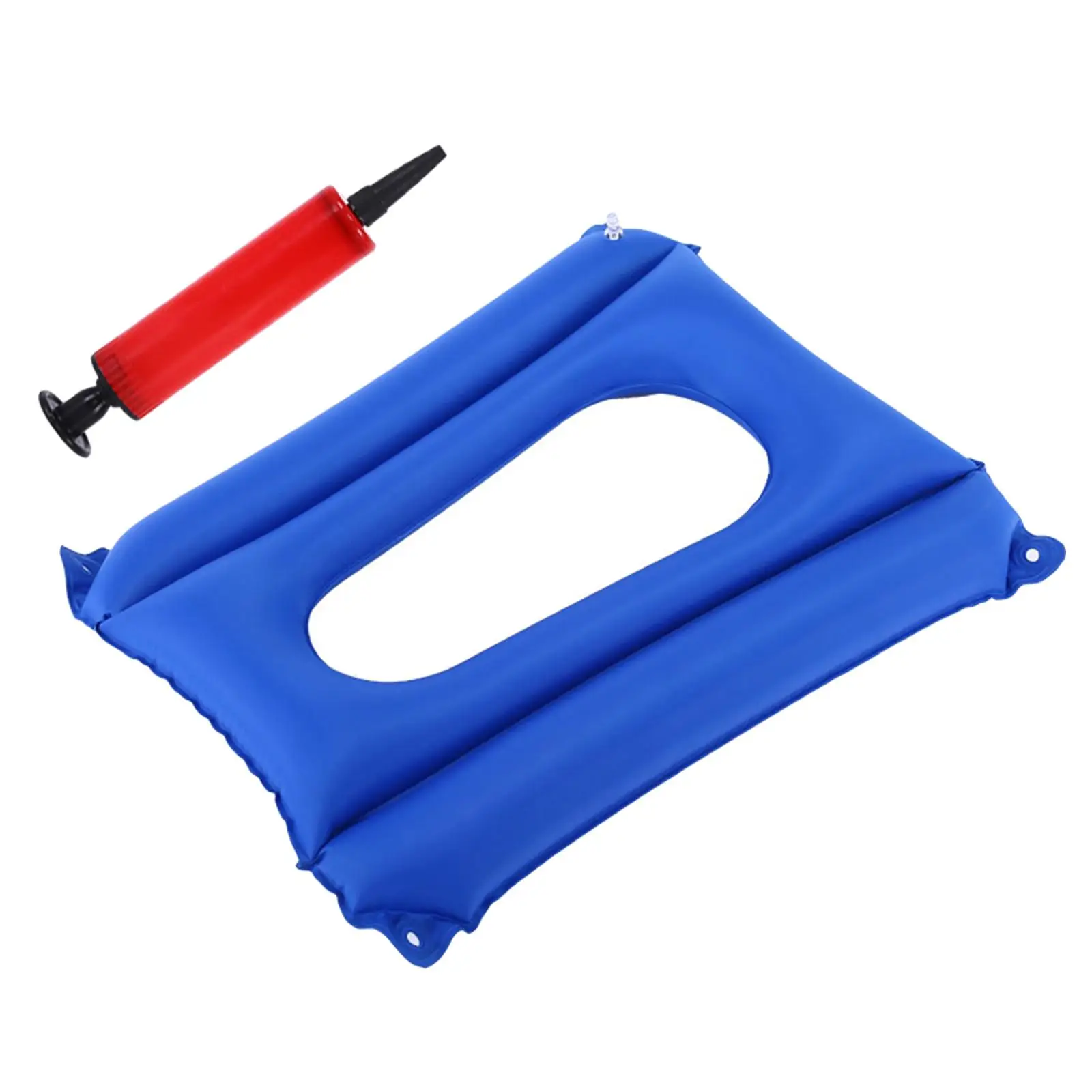 Reusable Inflatable Cushions Toilet Chair Pad Non Slip Foldable Flocking PVC Material Comfortable Potty Seat Mat for Adults