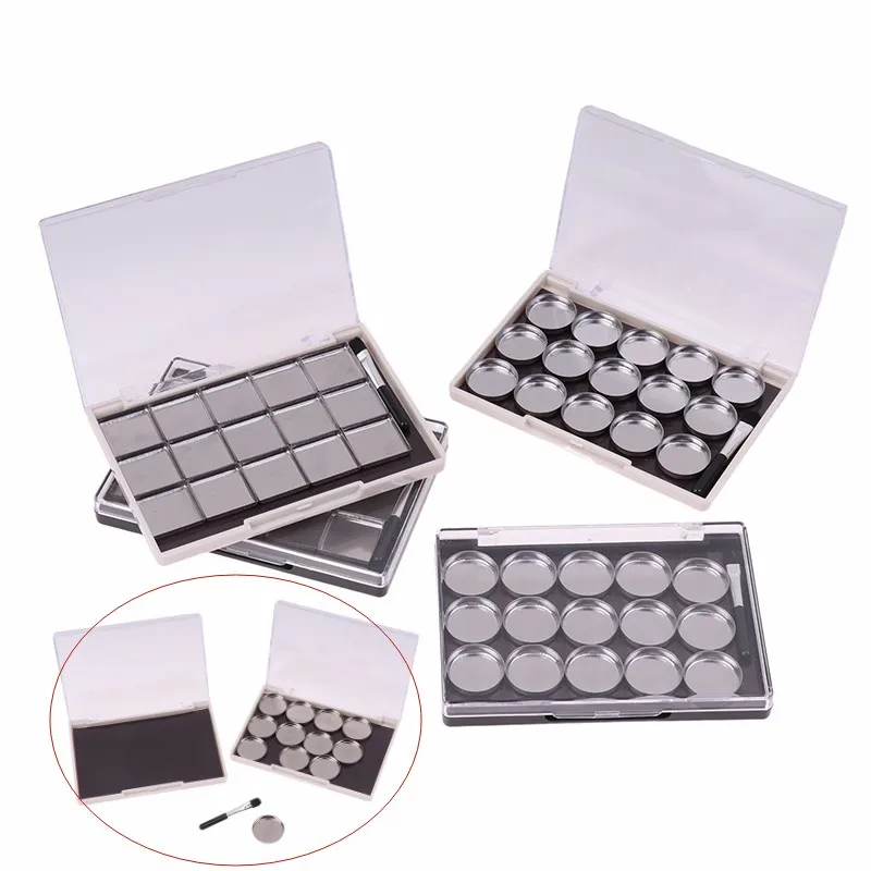 Empty makeup Eyeshadow Case Magnetic DIY Eye Shadow Container Pans Makeup Cosmetic Aluminum Palette Case Pans Sample Refillable