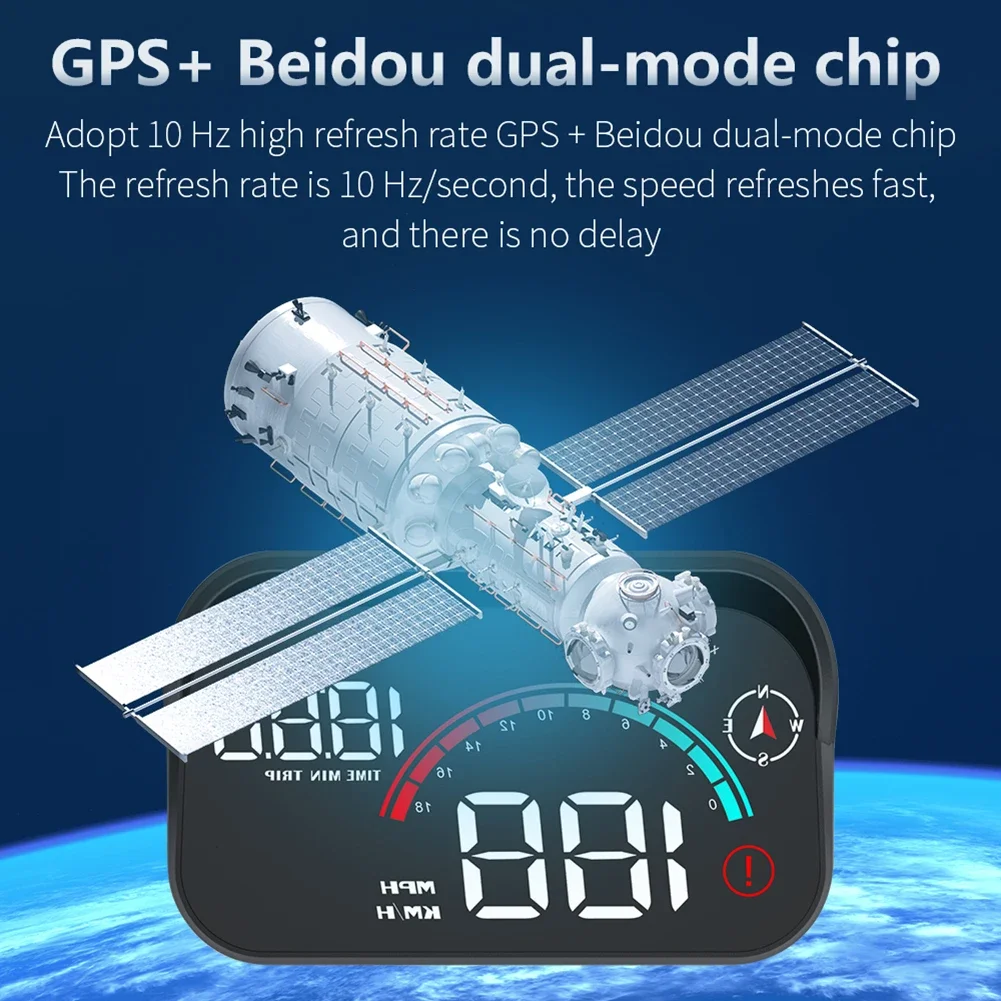 Car Head Up Display HUD Universal Digital GPS Speedometer Projector Screen Dashboard Odometer with Overspeed Alarm For Car