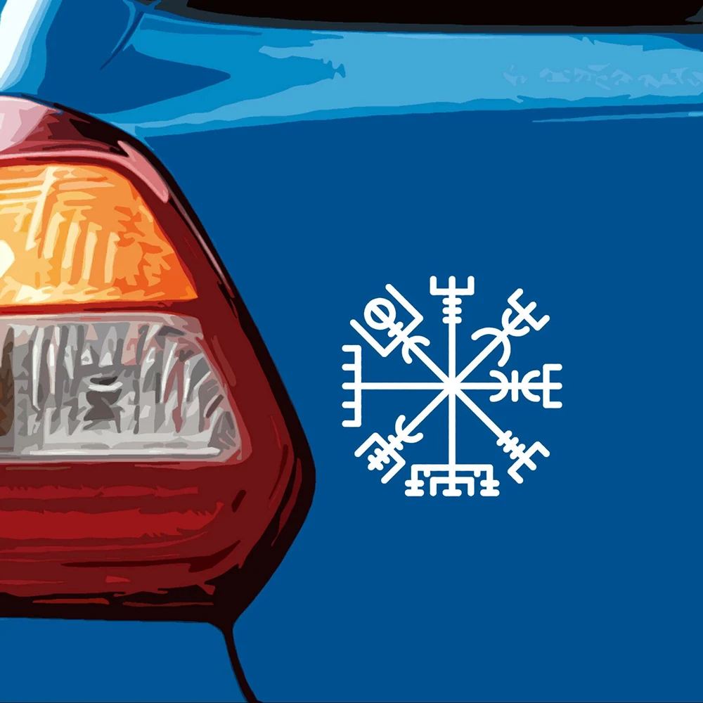 

Викинг Vegvisir рунический символ наклейки на окна автомобиля Декор виниловые наклейки аксессуары высечка Стайлинг украшения