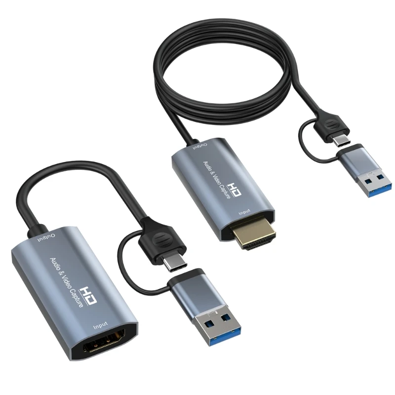 

Карта видеозахвата 4K USB/TYPE-C Устройство видеозахвата в прямом эфире 1080P вещание без задержки для ПК Компьютер Камера X3UF