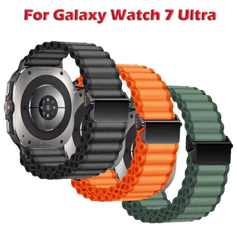 

Sports Nylon Loop Strap For Samsung Galaxy Watch Ultra 47mm LTE Band Correa For GALAXY WATCH ULTRA 47MM Mens Adjustable Bracelet