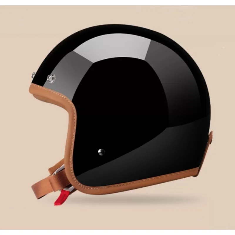 High strength fiberglass classic retro Open face 3/4 helmet, For Harley Cruising Motorcycle Protective Helmet AMZ 828
