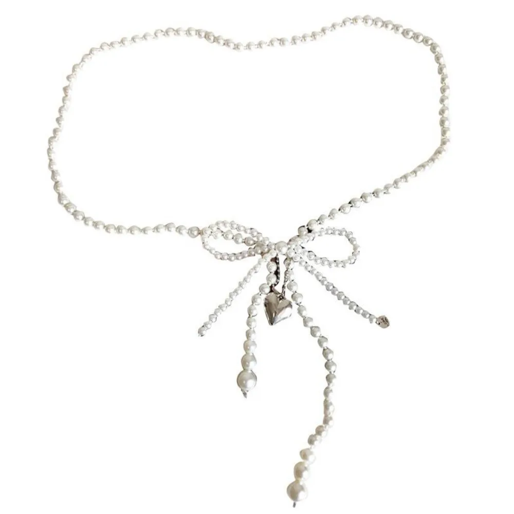 

Metal Bow Pearl Waist Chain Love Pendant Europe American Style Fresh Waist Chain Jewelry Accessories Minority Design