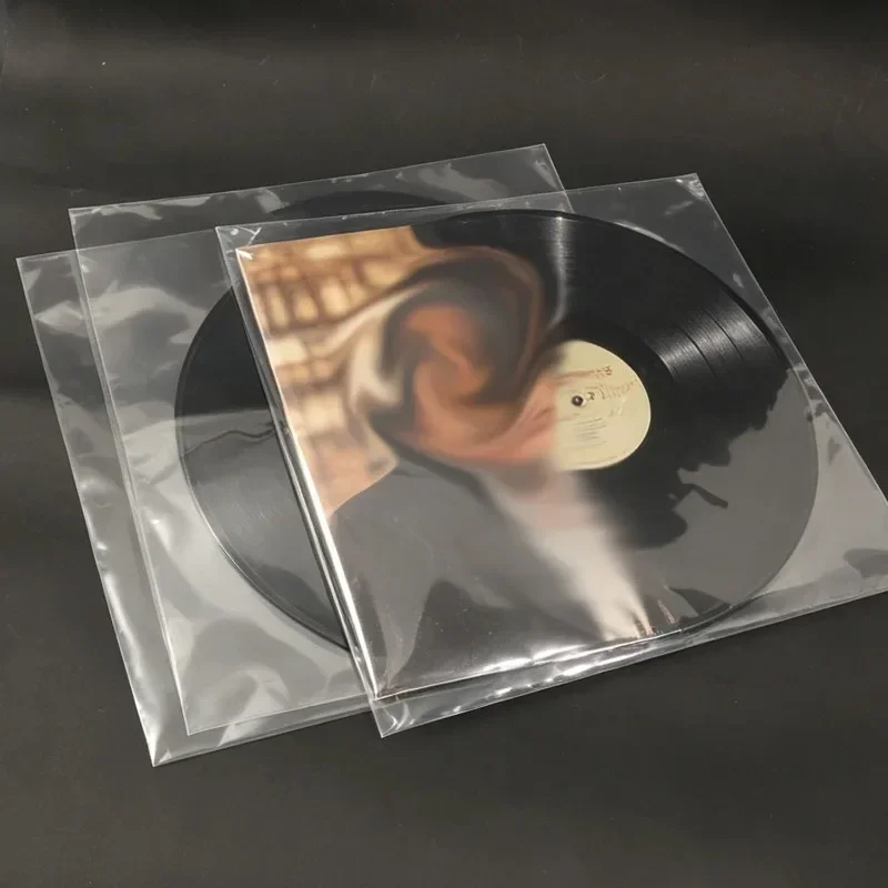 (10-100 Stück) 12-Zoll-Vinyl-Schallplattenhüllen, transparente OPP-Kunststoffhüllen, antistatisch, säurefrei, selbstklebende Schutzbeutel für Schallplatten – Detail 4
