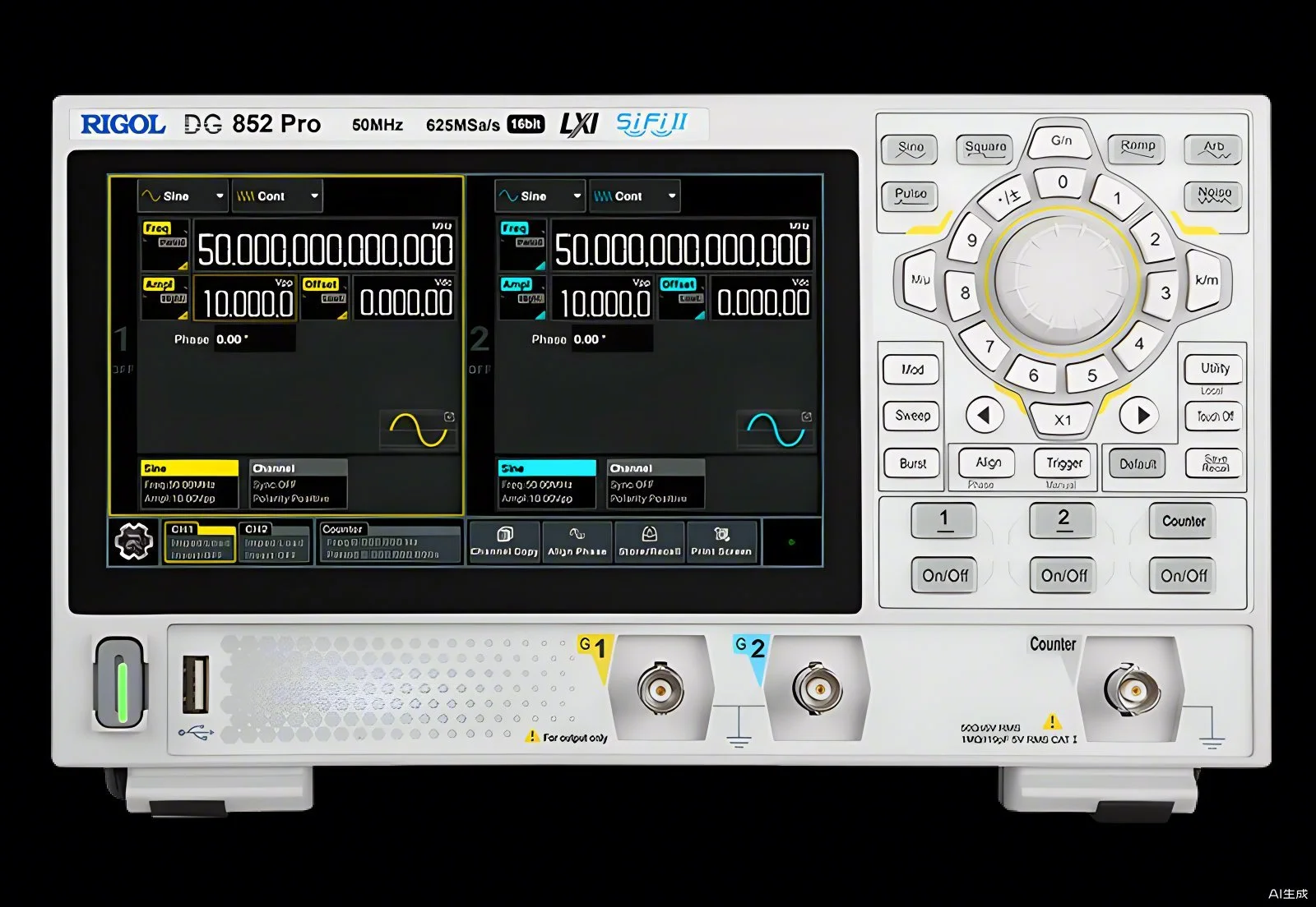 Rigol DG821 Pro/DG822 Pro/DG852 Pro- 25/25/50MHz AFG 1/2/2 Channel 7