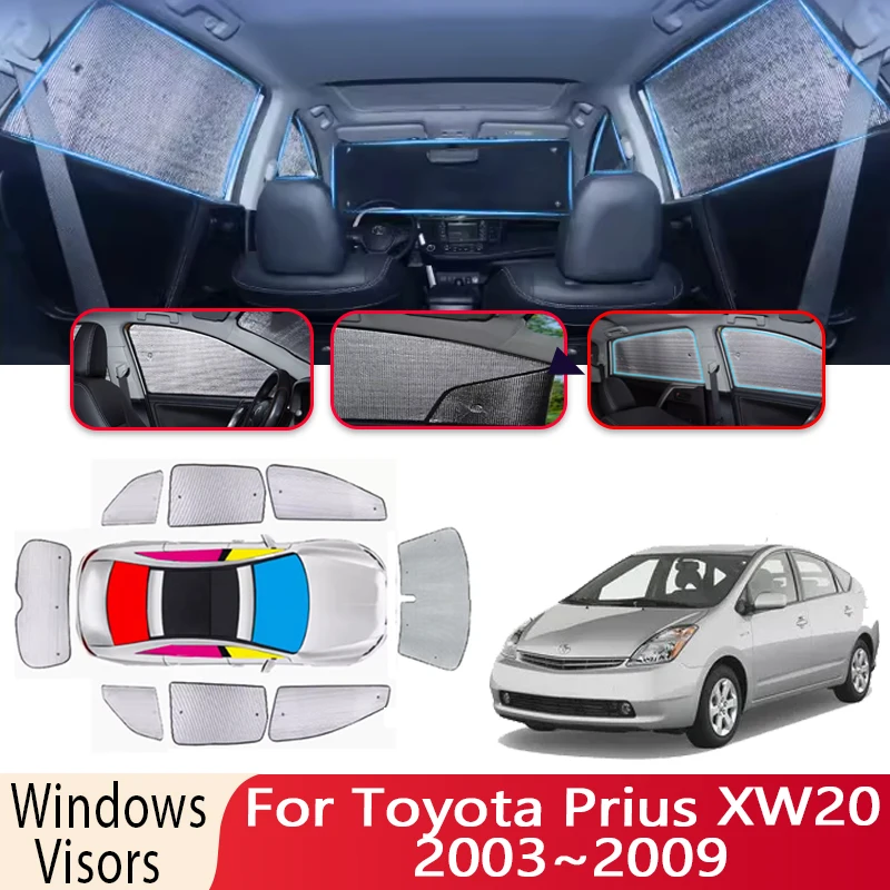 Sun Shade For Toyota Prius XW20 2003~2009 2006 2007 2008 Auto Windshield Sunshade Insulation Sun Protection Visor Accessories