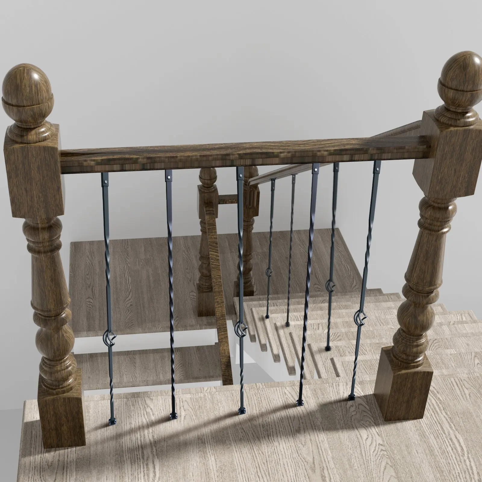 

Staircase Metal Balusters, 44'' x 1/2" Galvanized Steel Decorative Banister Spindles, 10 Pack Deck Baluster with Hollow Singl