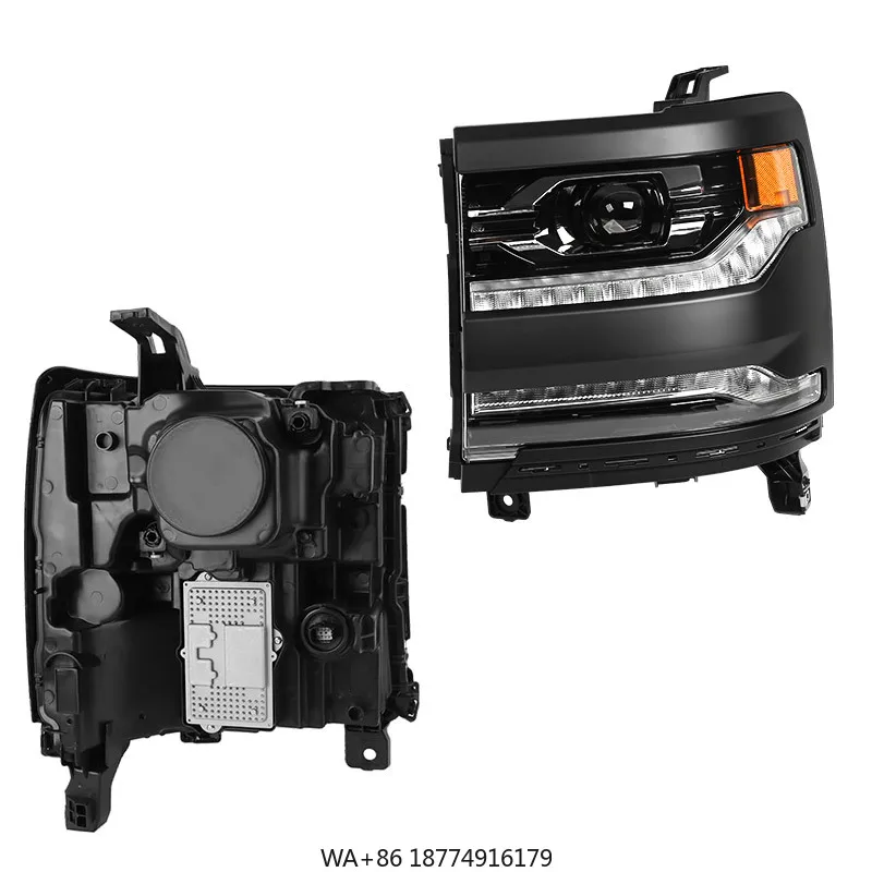 

Auto Parts Front Headlight Assembly High Configuration Black Bezel LED Pair for 16SLD OEM 84893097 L 84893098 R Replacements