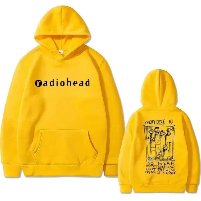 Unisex-Hoodie mit Radiohead-Rockband-Print, lässiger Sweatshirt, Retro-Herren-Pullover im Gothic-Streetwear-Stil für Herbst und Winter. – Detail 13