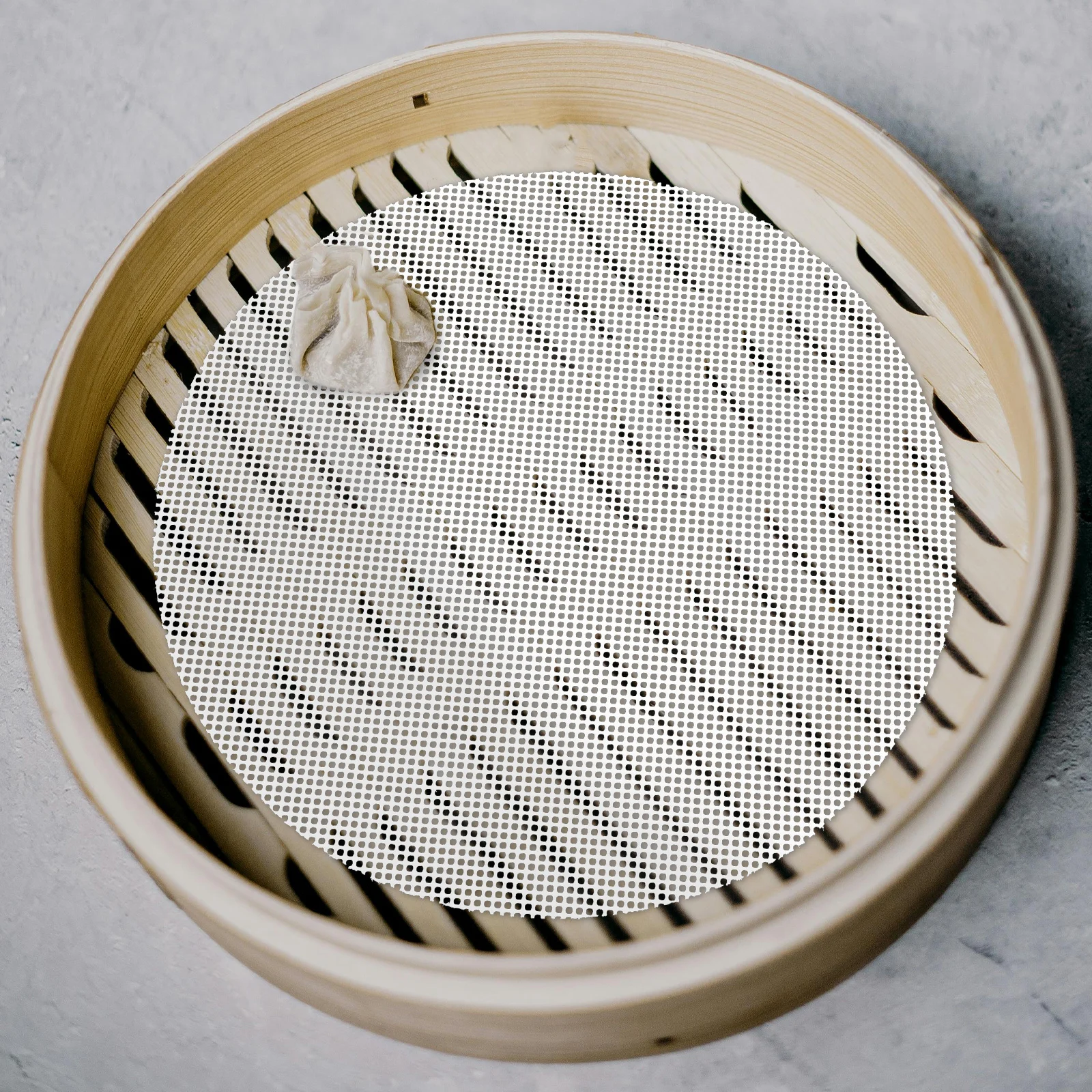 

5 pcs 20Cm Silicone Steamer Mesh Non-Stick Reusable Kitchen Mat For Dim Sum Rice Cakes High Temp Resistance Round Shape