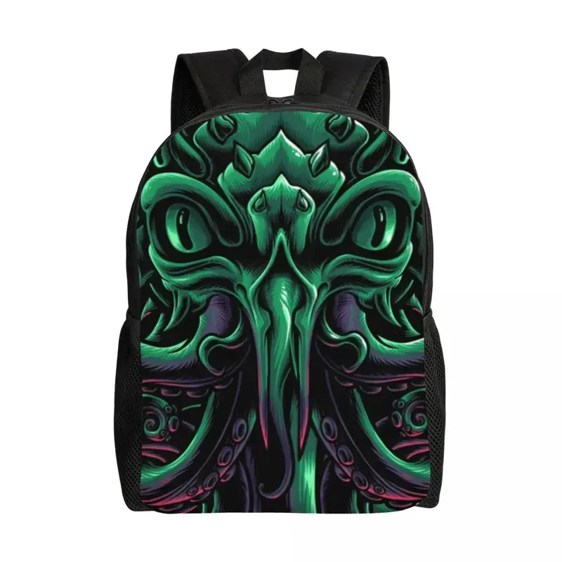 Cool Lovecraft Cthulhu Backpack for Men College School Students Bookbag Fits 15 Inch Laptop The Old God of R'lyeh Graphic Bags