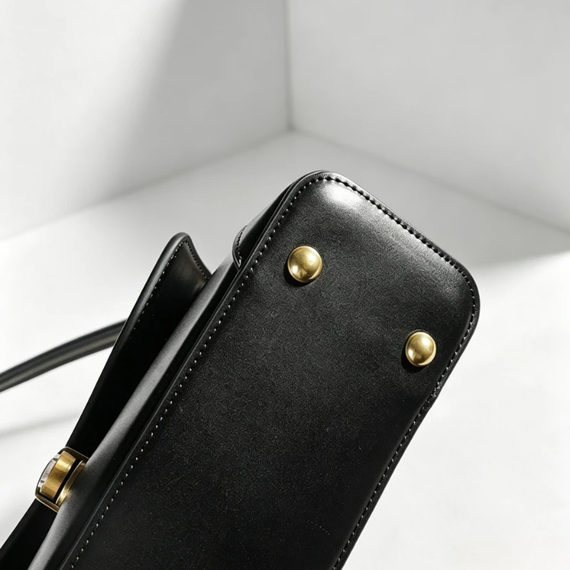 2026 New Arrival Retro Genuine Leather Underarm Bag Ladies Solid Color Elegant Handbag High Grade Single Shoulder Crossbody Bag