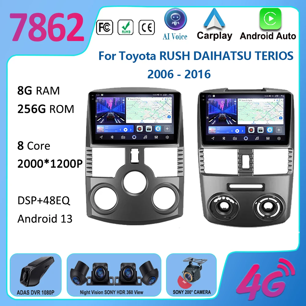 

Car Android Carplay For Toyota Rush DAIHATSU TERIOS Multimedia Car GPS Player Navigation Touch Screen Stereo Radio No 2 Din DVD