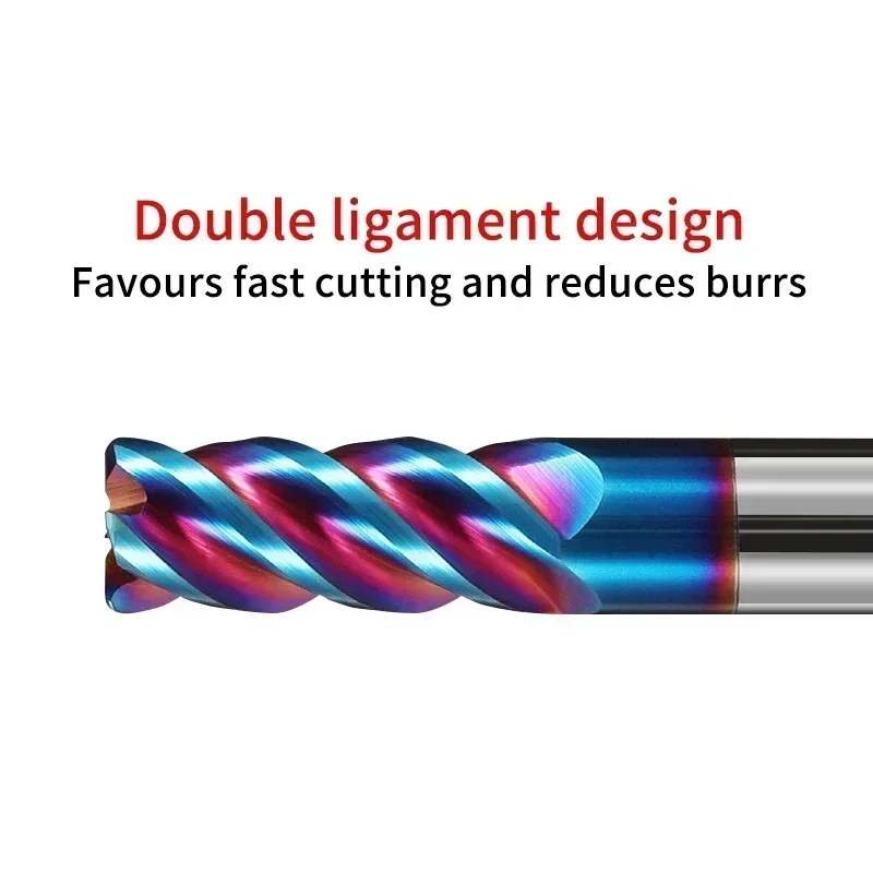 Chowmaster كربيد الزاوية نصف القطر نهاية مطحنة HRC65 4 المزامير المغلفة التنغستن الصلب قاطعة المطحنة للفولاذ المقاوم للصدأ R0.2 R0.5 R1