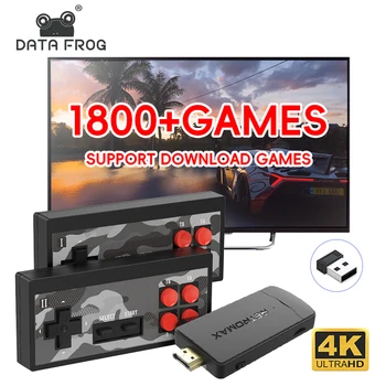 DATA FROG Portable Retro Game Stick with 1800 Built-in NES/Dendy Games -Wireless USB TV Gaming Console