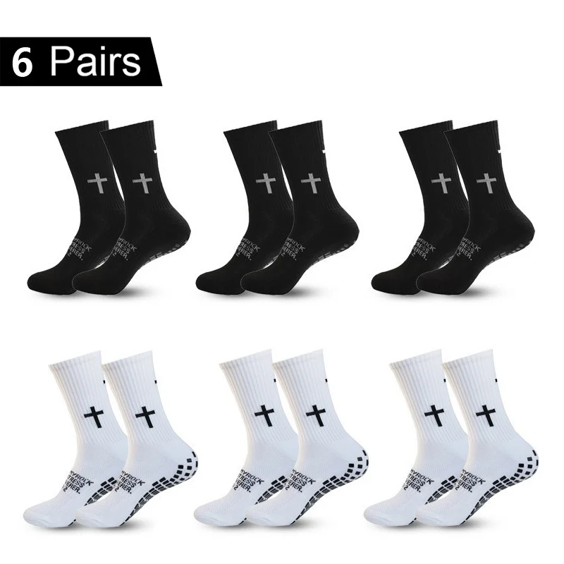 4/5/6 Paar rutschfeste Fußballsocken für Herren und Damen, atmungsaktiv, für Fußball, Basketball, Tennis, Sport, Radfahren, Reiten, Yoga