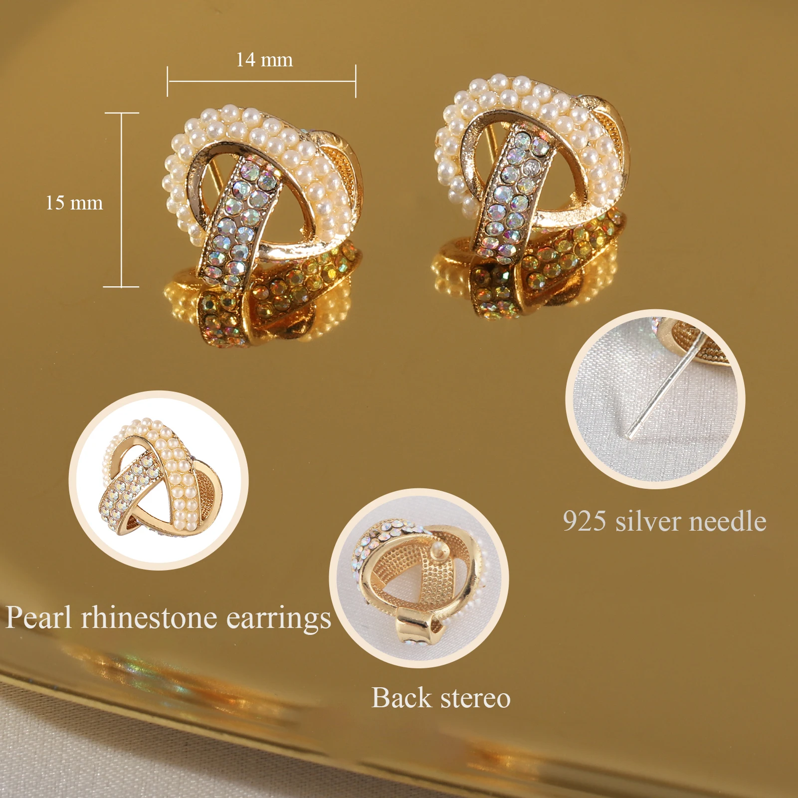 SISSLIA Fashion Jewelry Pearl Stud Earrings Designer Earrings Wedding Accessories