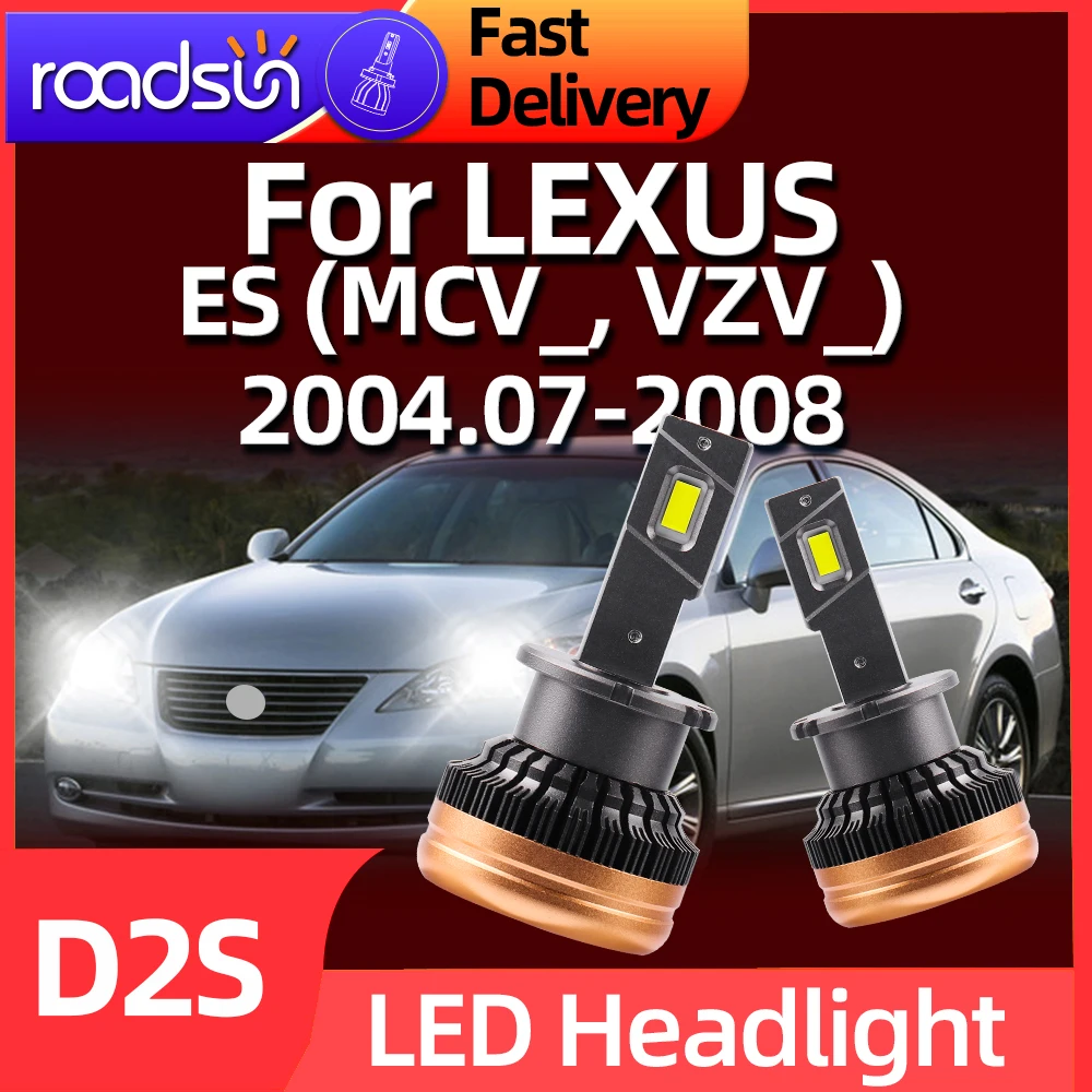 

Roadsun 30000LM D2S LED Headlight 120W Car Light Turbo Lamp Auto 6000K 12V For LEXUS ES MCV VZV 2004 2005 2006 2007 2008