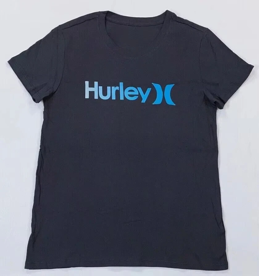 Camiseta de Manga Curta Gradiente Unissex Hurley One and Only - Luxo de Alta Qualidade para Homens e Mulheres Top Y2k