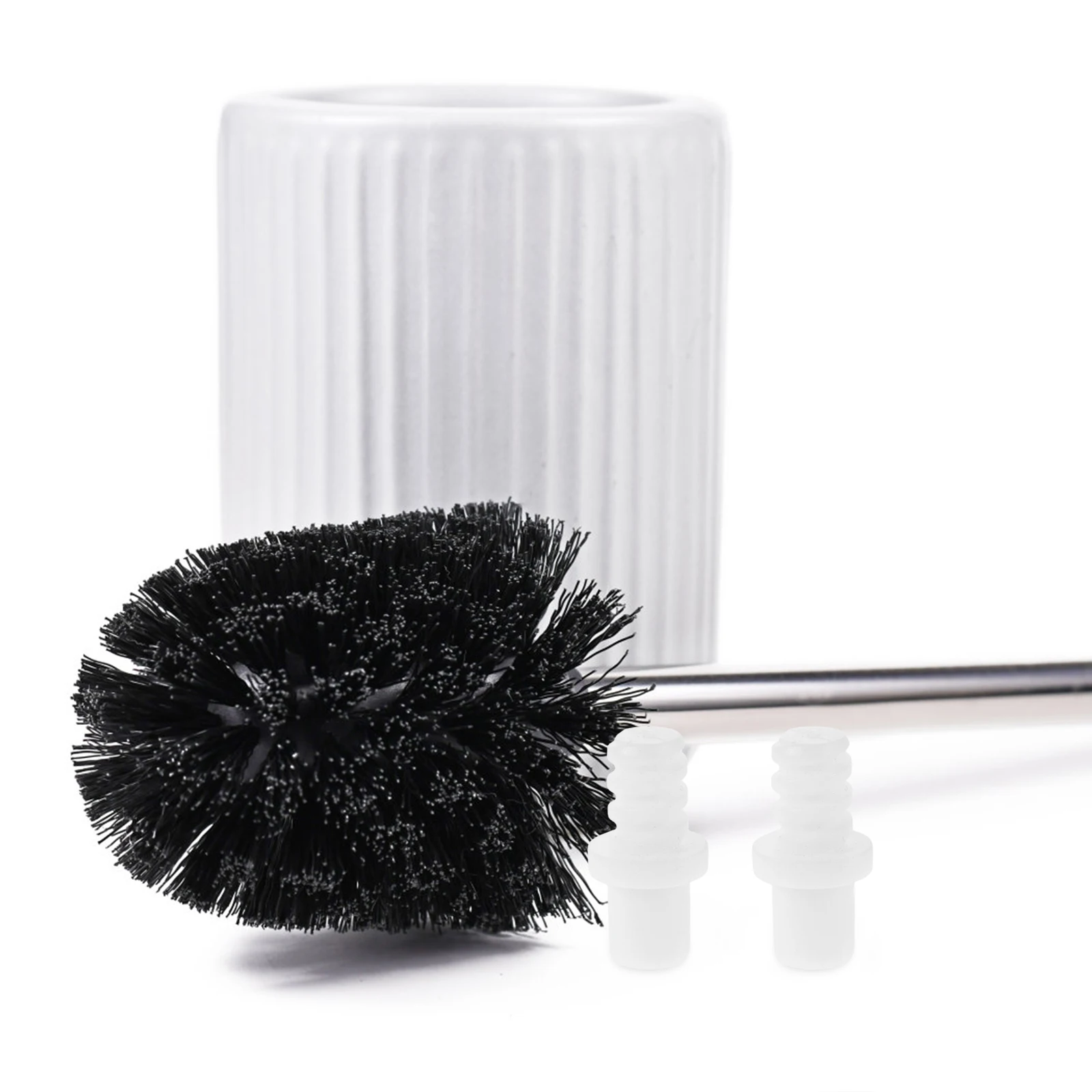

20pcs Universal Toilet Brush Handle Connector Replacement Adapter Pole Head Fixing Durable Plastic Joint Ergonomic Secure Stable