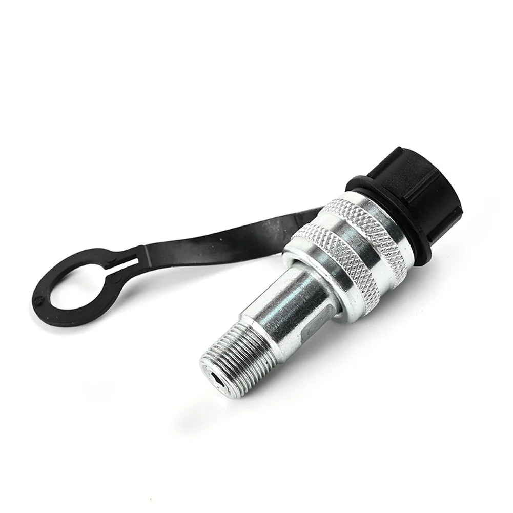 Hydraulic Quick Coupler Connector For M16 1.5 ZG3/8 Thread Silver Aluminum Alloy Jack For Mechanical System Maintenance Hand Too