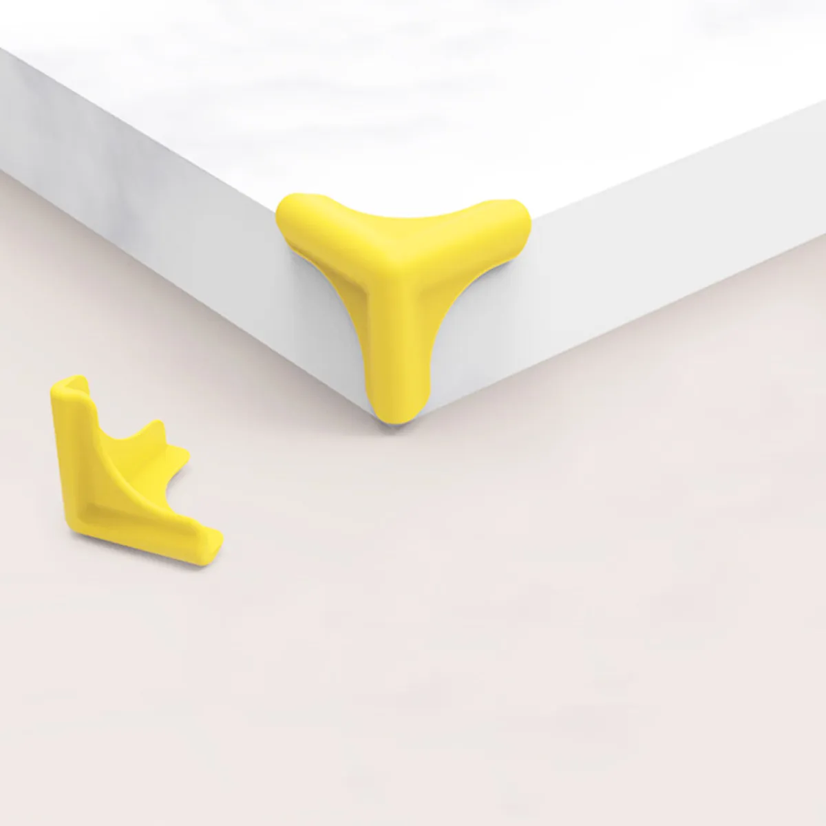 

4Pcs Silicone Corner Protector Soft Anti for Children's Safety Desk Table Furniture Home Use Yellow