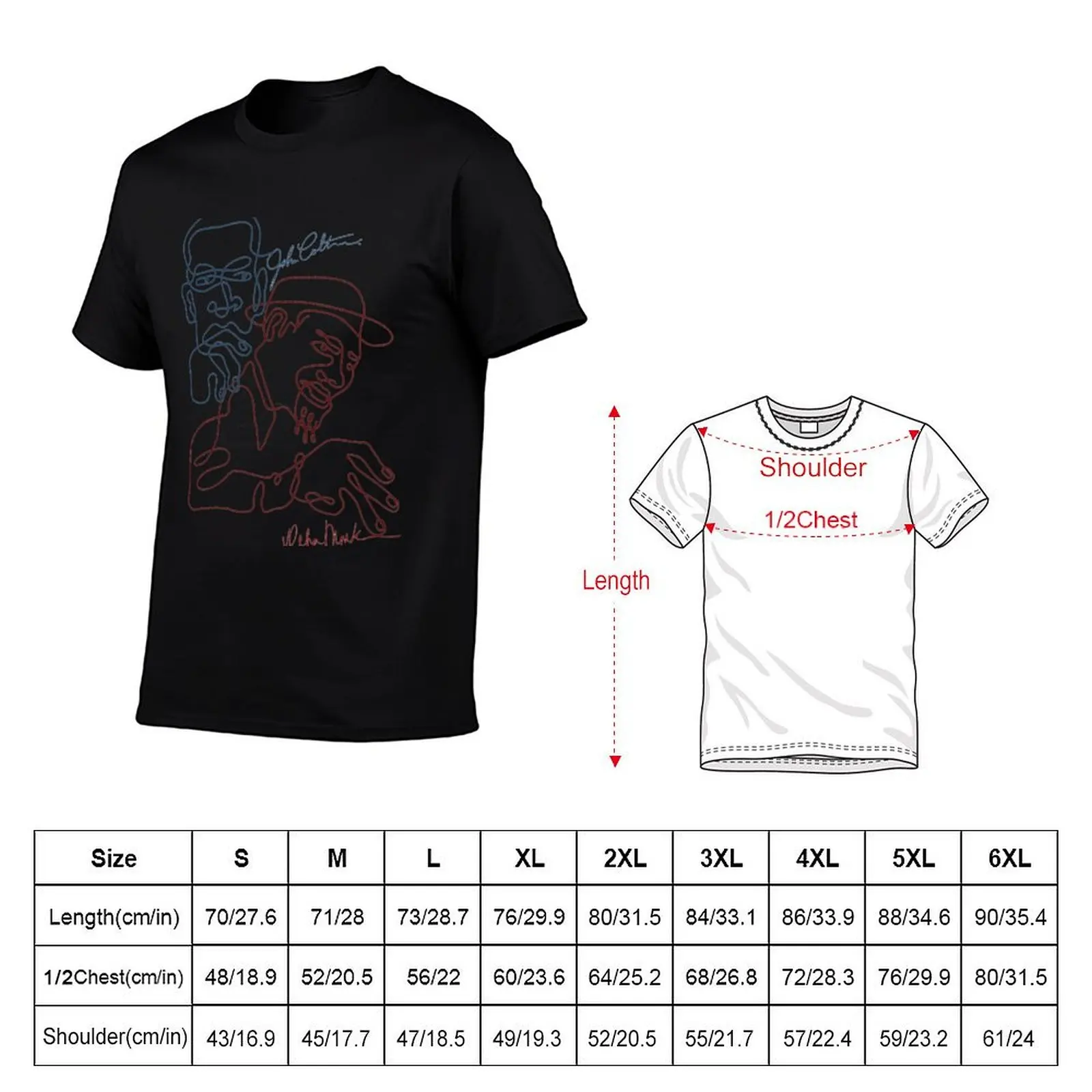 John Coltrane / Thelonious Monk T-Shirt topping basketball graphic tees t shirt men