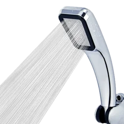 300 Holes High Pressure Rainfall Shower Head Water Saving 3 Color Chrome Black White Sprayer Nozzle Bathroom Accessories
