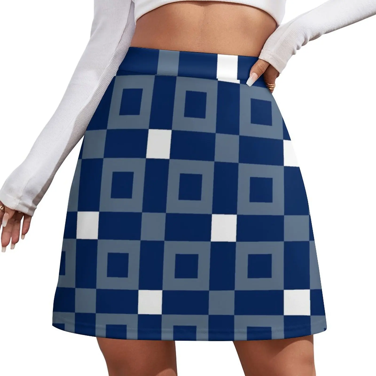 

Checkers - Blue Mini Skirt cosplay 90s aesthetic skirts for woman