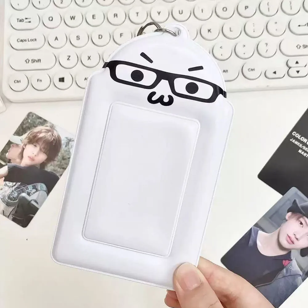 1Pcs Campus Card Celebrity Fan-Made Cat-Shaped Protective Cover With Idol Display Pendant, Gift For Best Friend, PVC Canteen Car