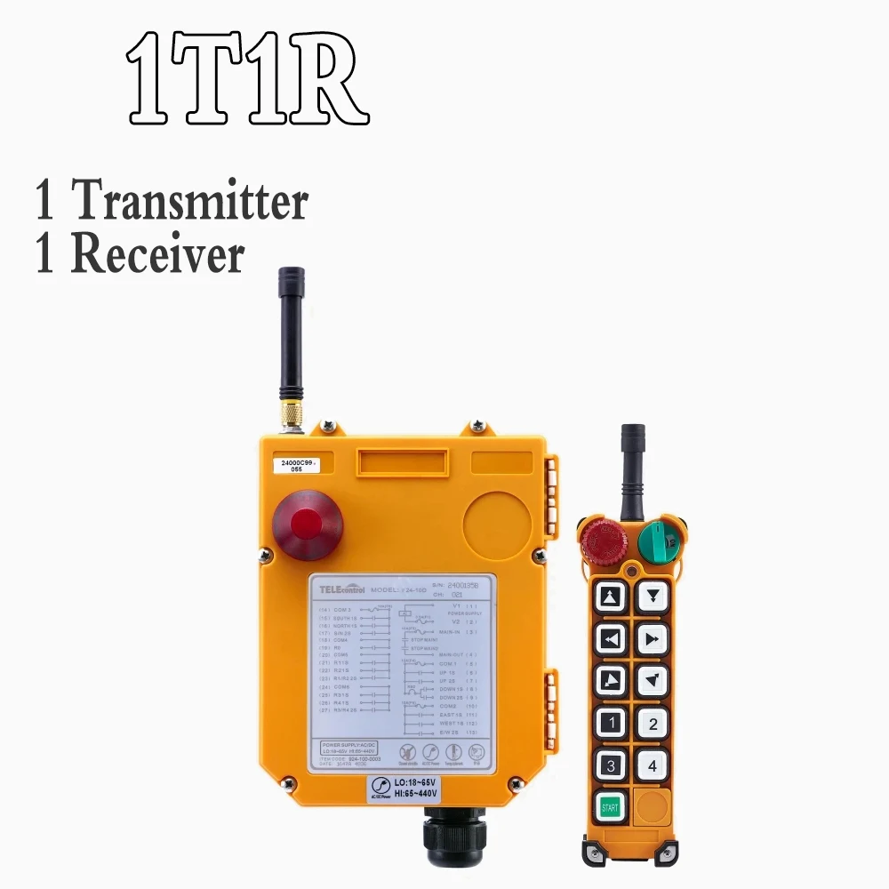 Imagem -06 - Elevador Industrial sem Fio do Guindaste da Grua do Controle Remoto F246d 248s 8d F2410s F24-10d F24-12s F24-12d Transmissores Receptor