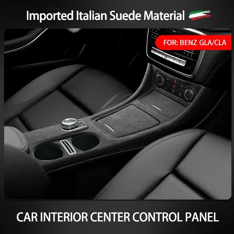 For Mercedes-Benz GLA, CLA 2015-2019 Alcan tara Car Interior Modified Central Accessories Console Panel Protective Cover Shell