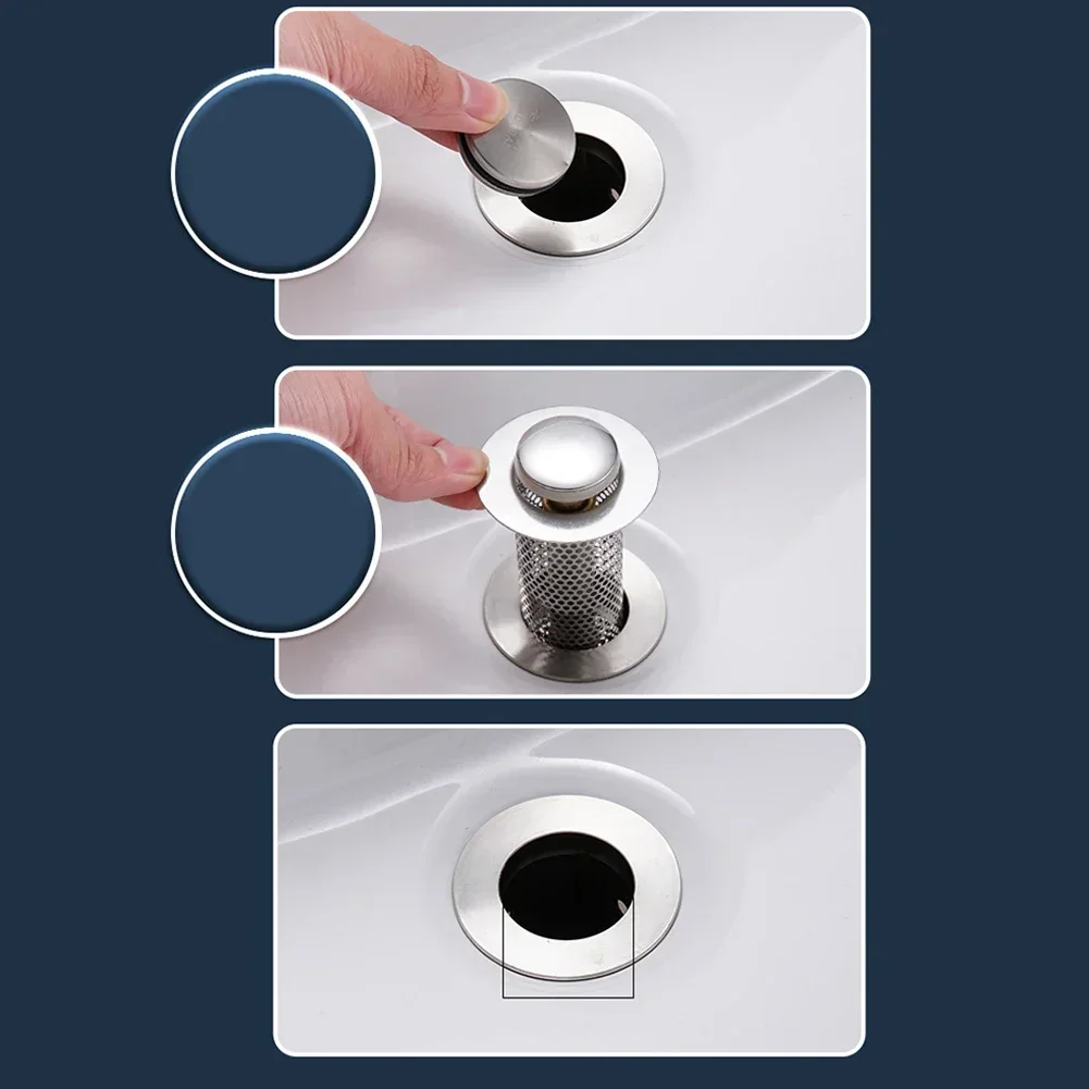 Scratch Resistant and Easy to Clean Sink Aid Stainless Steel Kitchen Drain Strainer Water Sealing Sink Stopper
