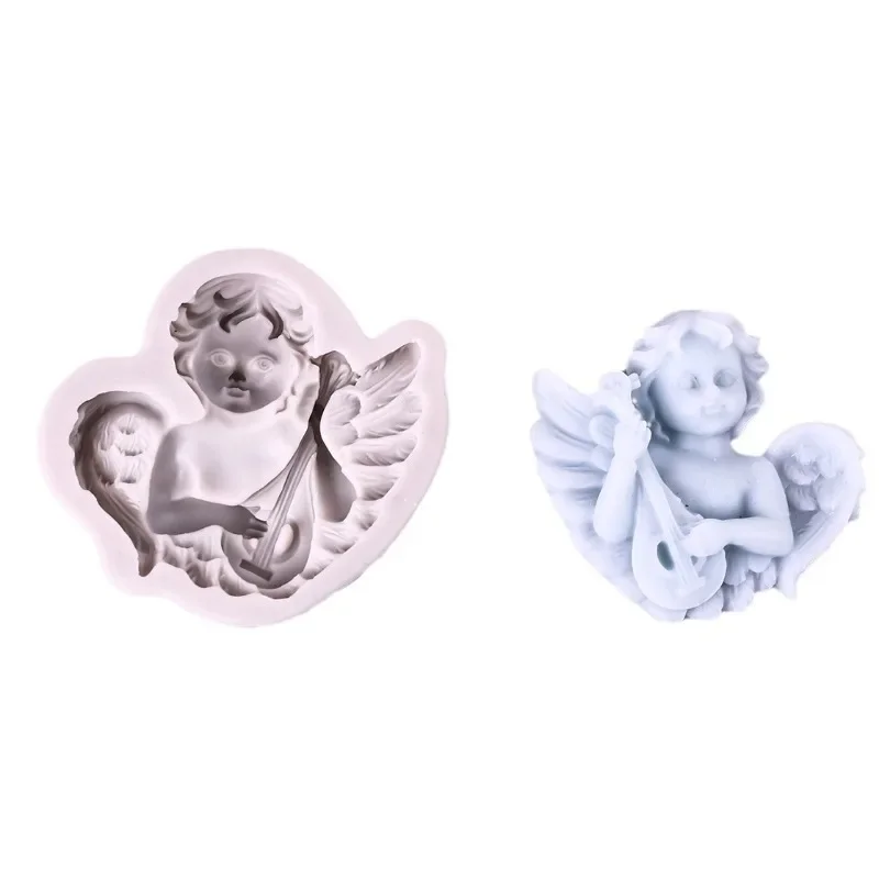 3D Angel Prayer Silicone Mold Epoxy DIY Soft Pottery Clay Plaster Tool Chocolate Mould Kitchen Cake Baking Decoration