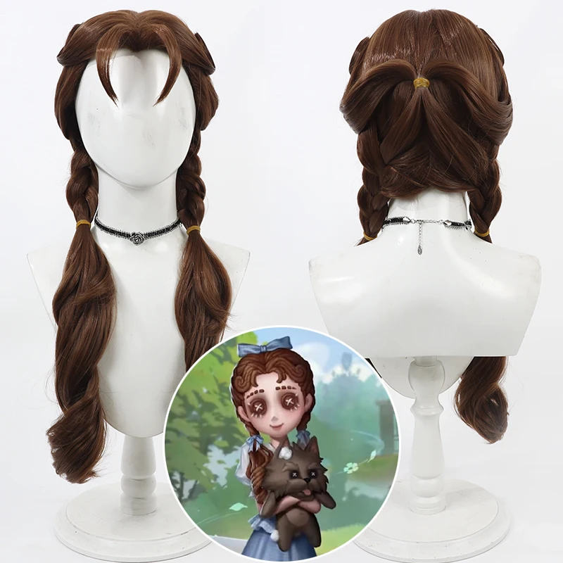 Game Identity Ⅴ Little Girl Memory Dorothy Cosplay Wig Heat Resistant Synthetic Hair Halloween Party Role Play + Wig Cap