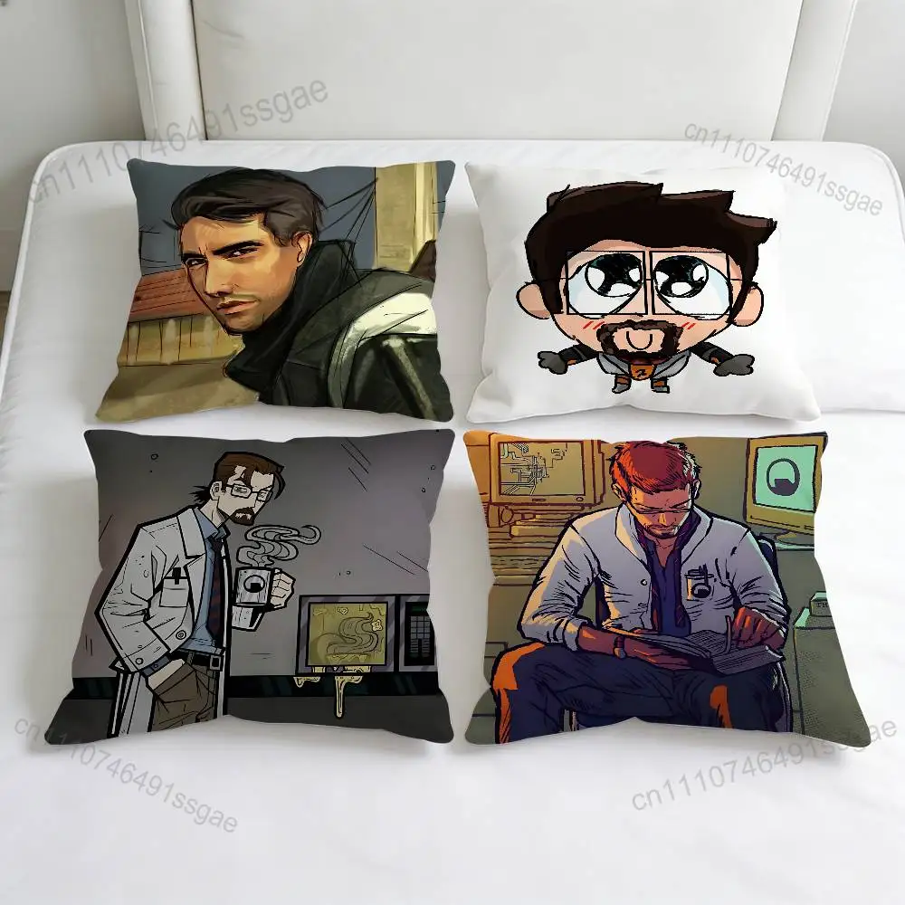

H-Half Life Barney Calhoun Fashion Square Pillow Case Durable Throw Pillow Cover for Sofa Couch Chair