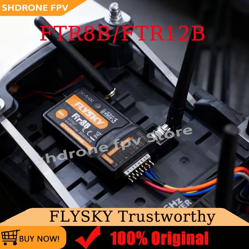 

FLYSKY Fusi FTR8B/FTR12B 2.4GHz AFHDS 3 Dual Antenna PWM PPM I-bus Mini Receiver for Drone Helicopter Fixed Wing Glider Vehicle