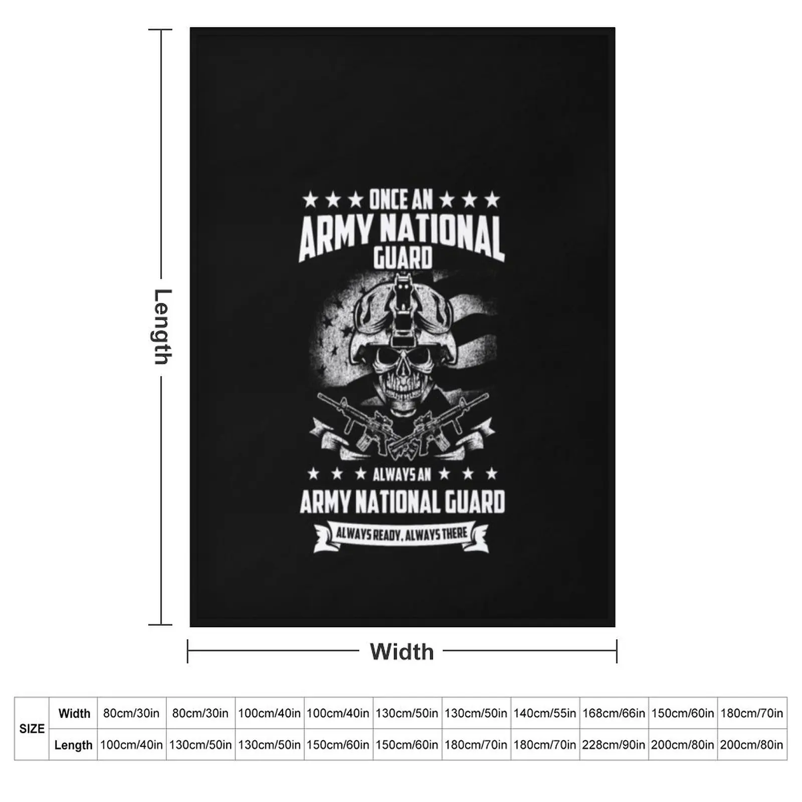 ARMY NATIONAL GUARD Throw Blanket couch cozy soft plush fuzzy picnic outdoor blanket