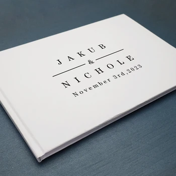 맞춤형 웨딩 방명록, 맞춤형 웨딩 방명록, 웨딩 저널, 우아한 Mr and Mrs 메시지 북 