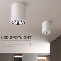 LED Spotlight 30 Degrees Surface Mounted Ceiling Spot Light 7W 12W COB Aluminum down Lamp Indoor Lighting 85-265V