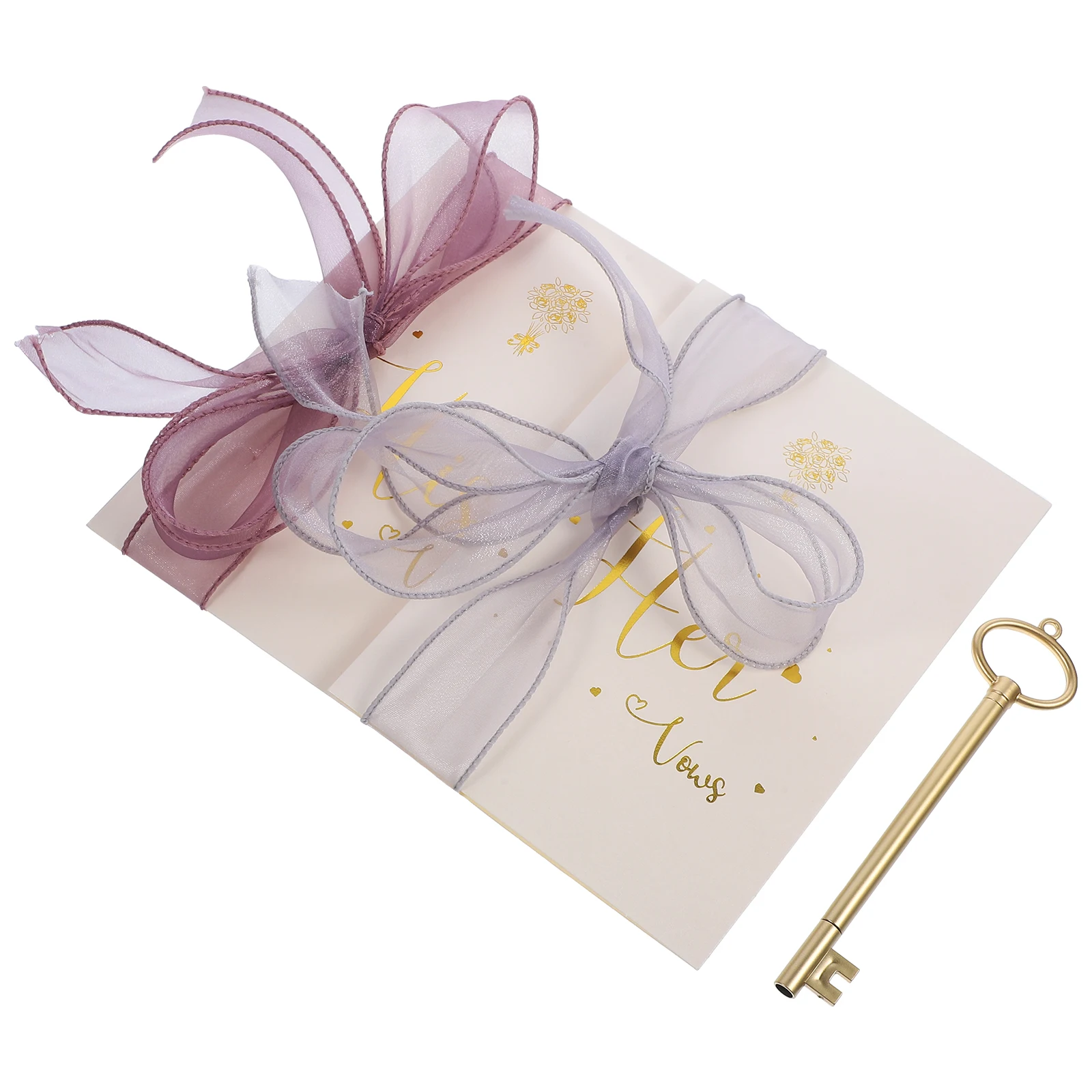 

1 set 1 Set Wedding Vows Elegant Oath Cards Ribbon Decor Bridal Shower Gifts Vow Books Party Supplies Hand Cards Paper